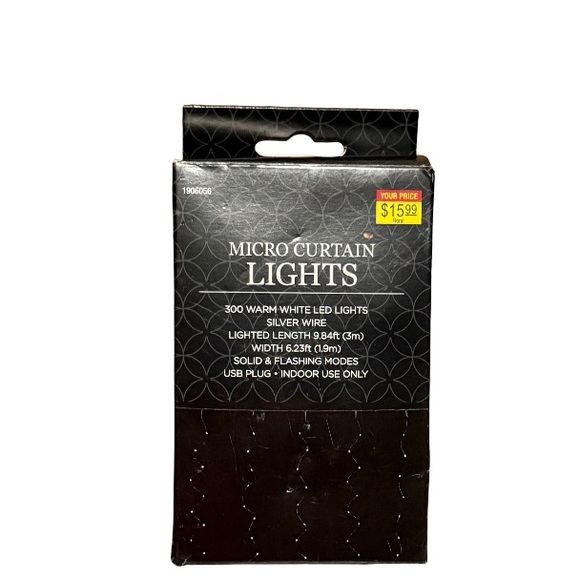 Micro Curtain Lights with Silver Wire - Picture 2 of 5